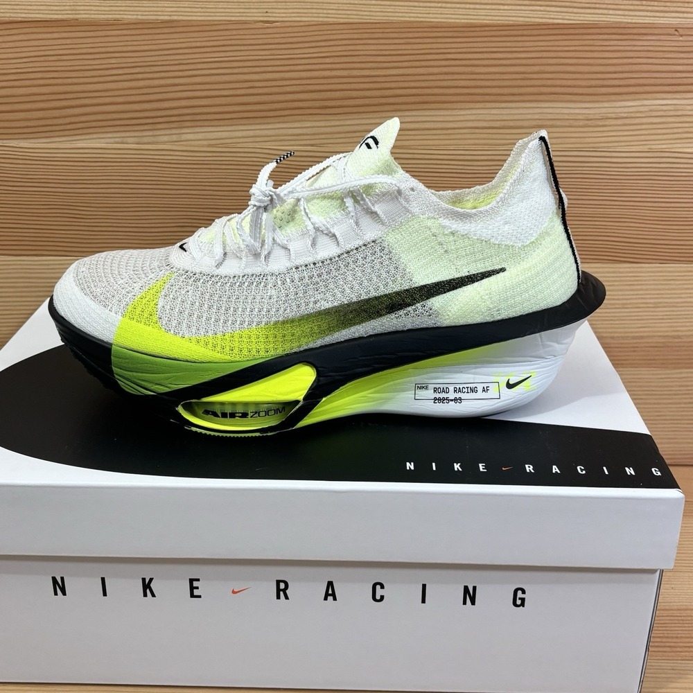 Nike Air Zoom Alphafly Next% 3 White Black Volt IR1817-100 Men's Sz 10.5 Sneaker